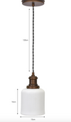 Beaulieu Matte Fluted Cylinder Pendant